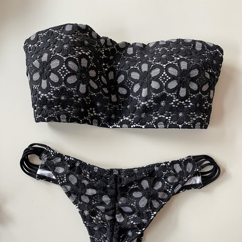 NWOT Black Lace Swim Suit